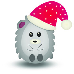 hedghog with hat