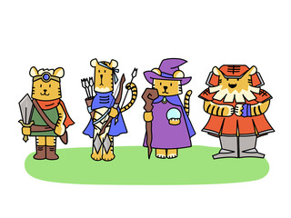 RPG風トラ　年賀状素材