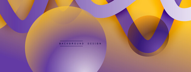 Abstract gradient background with wave line with shadow effect. Geometric composition. 3D shadow effects and fluid gradients