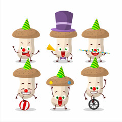 Cartoon character of shimeji with various circus shows