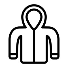 Raincoat icon with outline style. Suitable for website design, logo, app and UI. Based on the size of the icon in general, so it can be reduced.