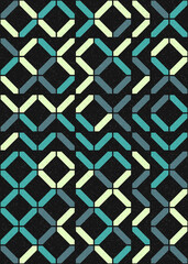 Abstract Geometric Pattern generative computational art illustration