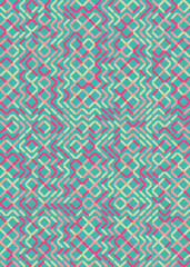 Abstract Geometric Pattern generative computational art illustration