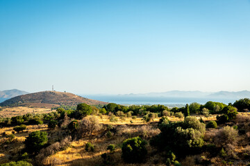 Fototapeta na wymiar View towards the Turkish coast from Kos