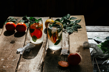 refreshing lemonade with tangerines