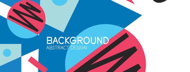 Abstract background with blocks, lines, geometric shapes. Techno or business concept for wallpaper, banner, background, landing page