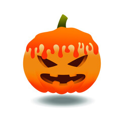 halloween pumpkin isolated on white