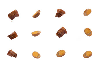 Meat braised duck seed isolated on white background
