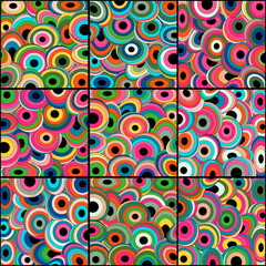 Seamless background with geometric pattern. Oval and circle shapes