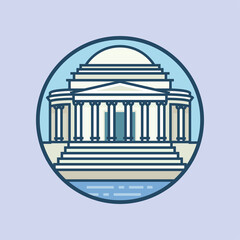 World famous building - Jefferson Memorial - obrazy, fototapety, plakaty