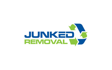 Illustration vector graphic of junk removal solution services logo design template