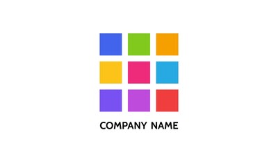 square abstract vector and logo design or template business icon of company identity symbol concept