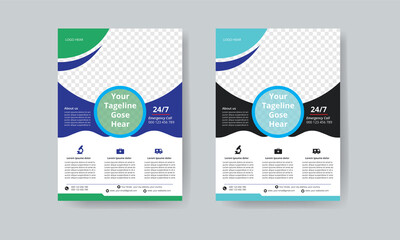 A4 medical flyer A4 flyer template two color medical flyer template