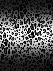 Abstract Hand Drawing Leopard Cheetah Jaguar Animal Skin Shapes with Tie Dye Degrade Gradient Background
