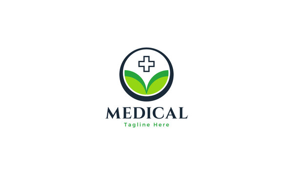 Medical Health Natural Logo Vector Template