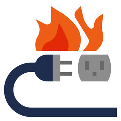 short circuit flat icon