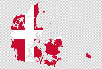 Denmark flag on map isolated  on png or transparent  background,Symbol of Denmark,template for banner,advertising, commercial,vector illustration, top gold medal sport winner country