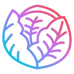 cabbage gradient icon