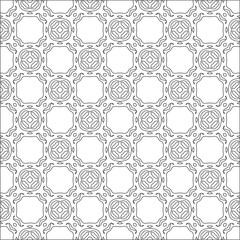 Vector pattern with symmetrical elements . Repeating geometric tiles from striped elements. black patterns.for fabric, wallpaper, packaging. Decorative print