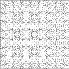 Vector pattern with symmetrical elements . Repeating geometric tiles from striped elements. black patterns.for fabric, wallpaper, packaging. Decorative print