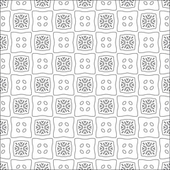 Vector pattern with symmetrical elements . Repeating geometric tiles from striped elements. black patterns.for fabric, wallpaper, packaging. Decorative print