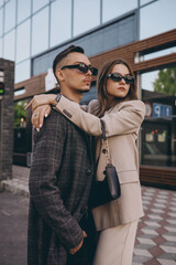 Obraz premium young modern stylish couple urban city