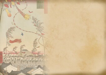 七夕祭りの浮世絵　歌川広重