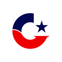 c font design logo vector illustration