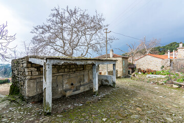 Fototapeta na wymiar Adatepe Village in Canakkale Province