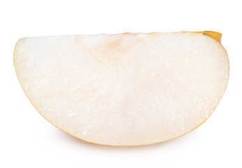 Fresh Snow pear fruit isolated on white background, Fresh Japanese Kumamoto pear fruit isolated on white background With clipping path.