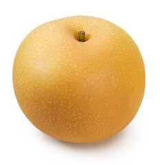 Fresh Snow pear fruit isolated on white background, Fresh Japanese Kumamoto pear fruit isolated on white background With clipping path.