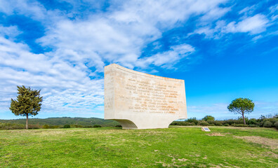 Kanlisirt memorial view. The Battle of Gallipoli  was a World War I battle fought between the...