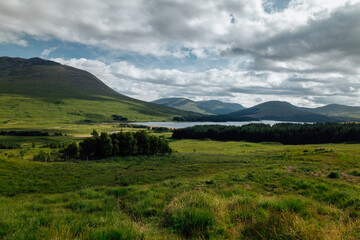 Obraz premium Scotland driving to Glencoe Valley Viewpoint
