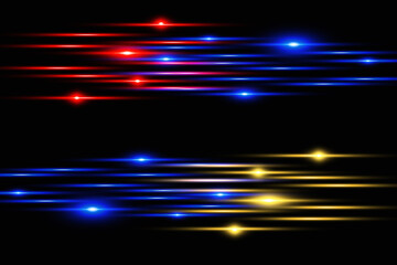 Abstract lines with glow light effect. Glow special light effect. Glowing lines on transparent background.