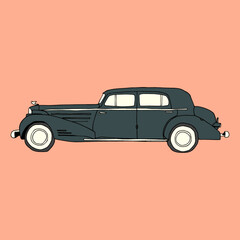 retro car vector