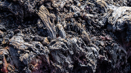texture roche volcanique noire