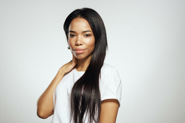 pretty woman african appearance and hair straightening earrings jewelry