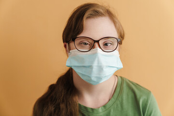 Young happy woman with down syndrome