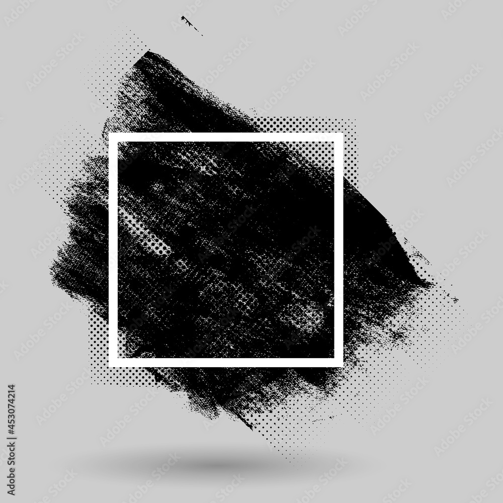 Aufkleber paint compositions, grunge with frame, texting boxes. dirty design elements, quote box speech templa