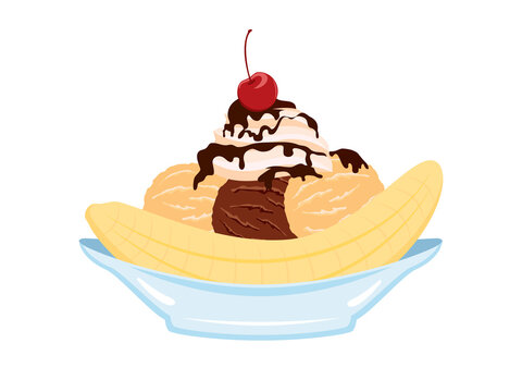 Banana Split Cartoon Images – Browse 1,055 Stock Photos, Vectors, and Video  | Adobe Stock