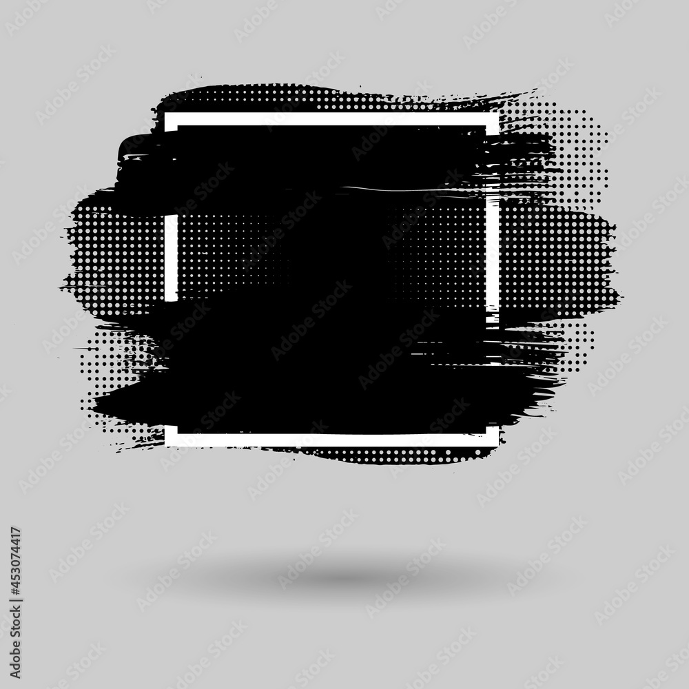 Aufkleber paint compositions, grunge with frame, texting boxes. dirty design elements, quote box speech templa