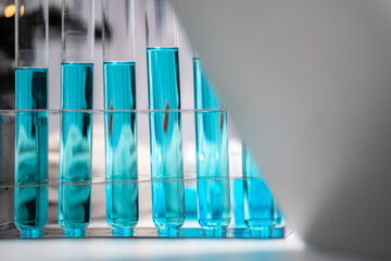 scientist working with scientific equipment in laboratory science research term for medicine by chemistry, biology, and biotechnology, chemist working in medicals experiment test for hospital