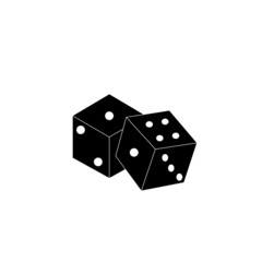 dice icon illustration on white background 