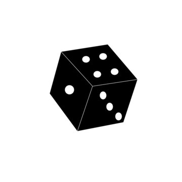 dice icon illustration on white background 