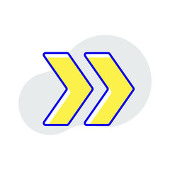 Arrow RBG color icon. Thin line vector illustration.