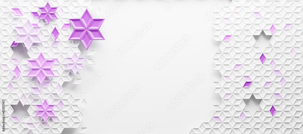 Poster abstract and illustration of white box or cube background,light and shadow with free space, 3d rende