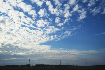 Fototapeta na wymiar power lines and sky