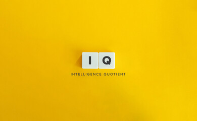 IQ (Intelligence Quotient) banner. Minimal aesthetics. - obrazy, fototapety, plakaty