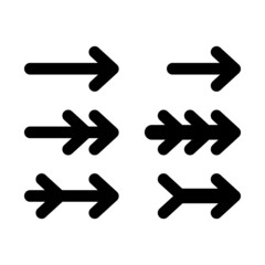 Trendy element icon in doodle style, arrow, infographic. Black silhouette arrows. Isolated vector illustration design. Hand drown pixeleted business icons. Business idea concept