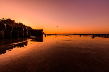 sunset on the beach